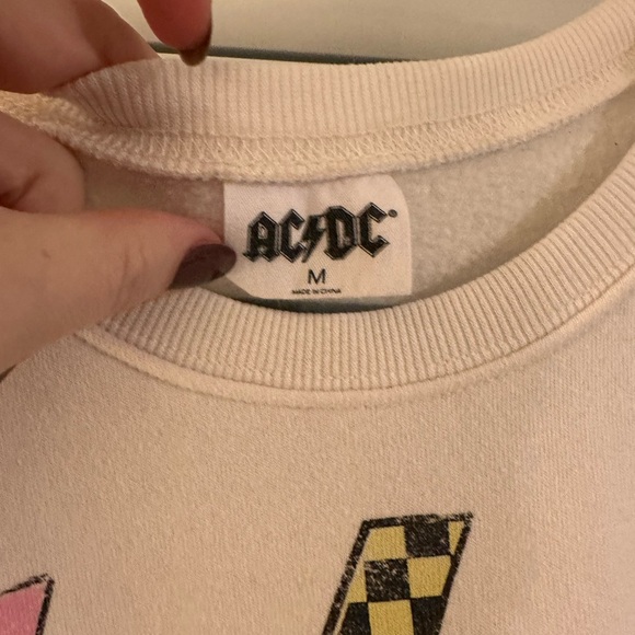 AC/DC Kids White Graphic Sweatshirt - Picture 2 of 4